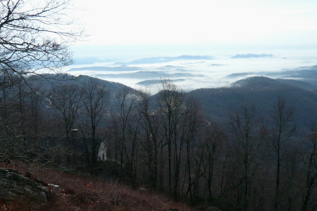 Fog in deep Appalachian valleys